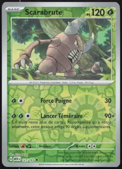 Carte Pokemon Scarabrute 127/165 Reverse 151 Francais - Image 1