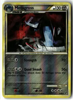 Metagross ⭐ 18/90 Reverse Holo Rare HGSS Undaunted 2010 Pokemon NM/LP - Image 1