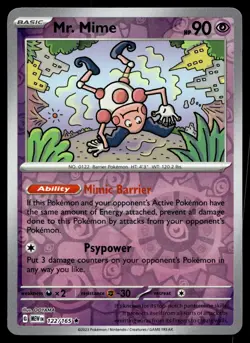 MR. MIME 122/165 RARE 151 POKEMON - Image 1