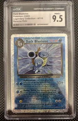 Pokemon Dark Blastoise Legendary Collection Reverse Holo Rare #4 CGC 9.5 - Image 1