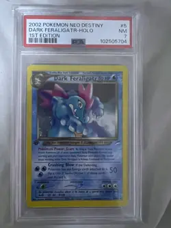 Pokemon Dark Feraligatr Neo Destiny 1st Edition Holo Rare #5 PSA 7 - Image 1