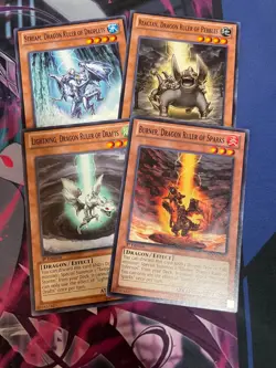 YUGIOH - BURNER, LIGHTNING, REACTAN, STREAM DRAGON RULER SET - COMMON - LTGY 1ST - Image 1