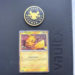 Pikachu Pokemon Day 2026 Promo Card 051/162 with coin - Image 1