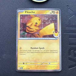 Pikachu Pokemon Day 2026 Promo Card 051/162 with coin - Image 2