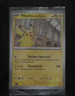 Pikachu At The Museum, Pokemon X Natural History Museum Jumbo Promo Pokemon Card - Image 1