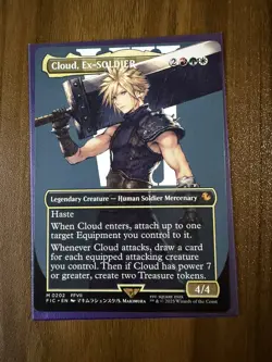 MTG Cloud, Ex-SOLDIER - Borderless, NM-Mint, English Commander: Final Fantasy - Image 1