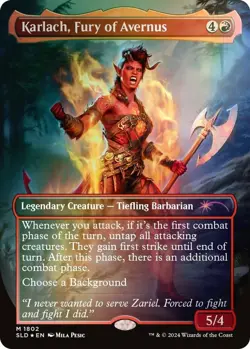 1x Karlach, Fury of Avernus ~~ Borderless - Foil NM-Mint, English Secret Lair MT - Image 1