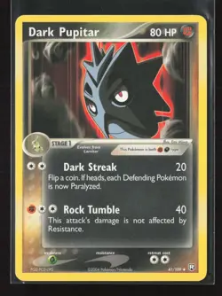 Dark Pupitar 41/109 Uncommon Team Rocket Returns Pokemon NM - Image 2