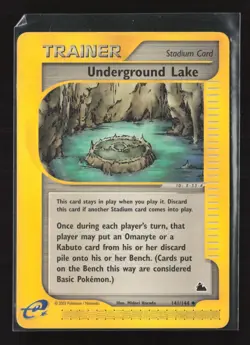 Underground Lake 141/144 Uncommon Skyridge Pokemon LP - Image 2