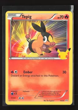 Tepig 13/25 McDonald's Collection 2021 Pokemon NM - Image 2
