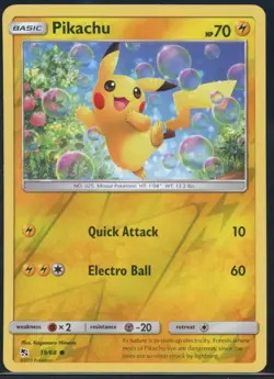 Pikachu 19/68 Reverse Holo Common Hidden Fates Pokemon NM - Image 2