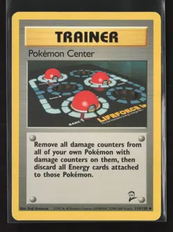 Pokemon Center 114/130 Uncommon Base Set 2 Pokemon HP - Image 2