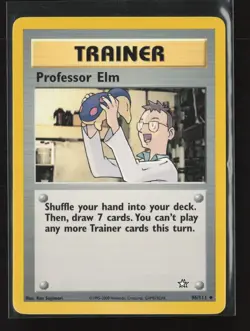 Professor Elm 96/111 Uncommon Neo Genesis Pokemon LP - Image 2