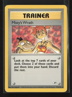 Misty's Wrath 114/132 Uncommon Gym Heroes Pokemon NM - Image 2
