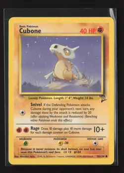 Cubone 70/130 Common Base Set 2 Pokemon LP - Image 2