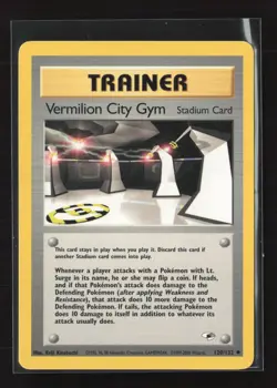 Vermilion City Gym 120/132 Uncommon Gym Heroes Pokemon LP - Image 2