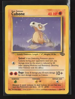 Cubone 50/64 Common Jungle Pokemon LP - Image 2