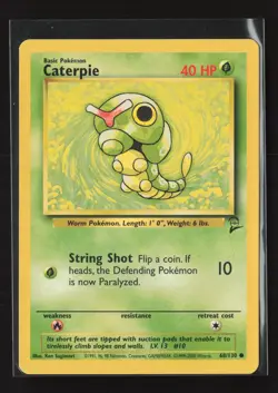 Caterpie 68/130 Common Base Set 2 Pokemon LP - Image 2