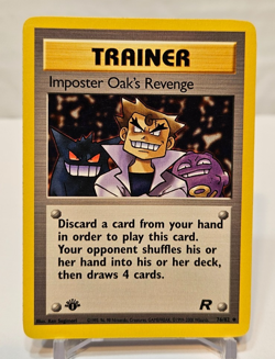 Imposter Oak's Revenge 76/82 Uncommon 1st Edition Team Rocket Pokemon 1234 - Image 1
