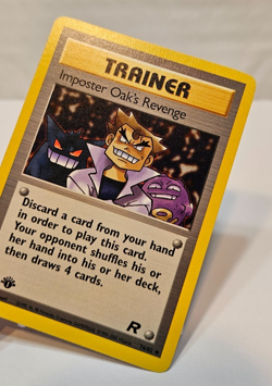 Imposter Oak's Revenge 76/82 Uncommon 1st Edition Team Rocket Pokemon 1234 - Image 4
