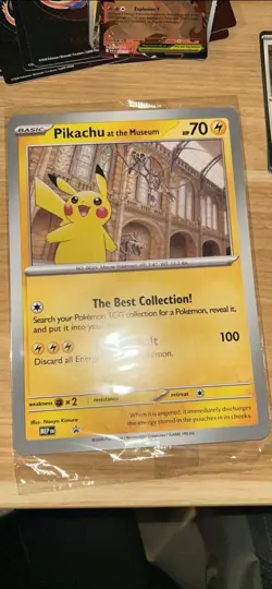 Pokemon x Natural History Museum Pikachu at the Museum Jumbo Promo Card - Image 1