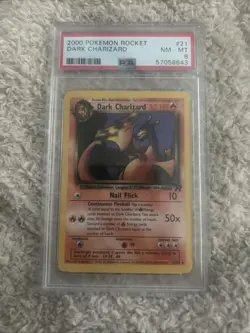2000 Pokemon Dark Charizard #21 PSA 8 - Image 1