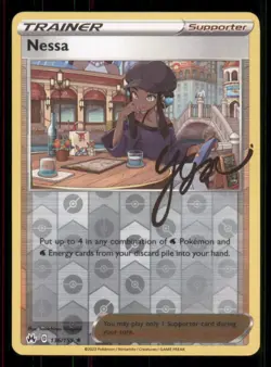 Nessa Crown Zenith #136/159 Rare Reverse Holo Pokemon LP - Image 1