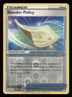 Blunder Policy SWSH09: Brilliant Stars #131/172 Uncommon Reverse Holo Pokemon LP - Image 1