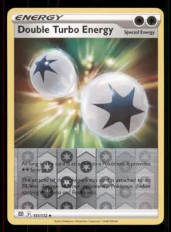Double Turbo Energy SWSH09: Brilliant Stars #151/172 UC Reverse Holo Pokemon LP - Image 1