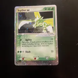 2003 Pokemon EX Ruby & Sapphire Scyther ex #102/109 Ultra Rare Holo Vintage - Image 2