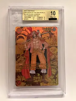 One Piece TCG Gol.D.Roger Gold Manga Eng OP09-118 BGS10 Pristine - Image 1