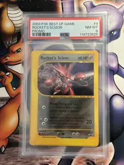 2003 Pokemon ~ Best of Game Promo ~ Rocket's Scizor #4 ~ PSA 8 NM-MT - Image 1