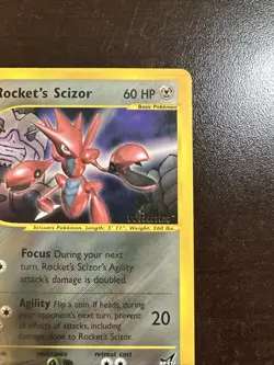 Rocket’s Scizor 4 Gold Winner Best Of Game Pokemon Promo BENT - Image 3