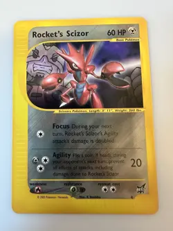 #4 Rocket’s Scizor Best Of Game Rare Promo WOTC Vintage Pokemon - Image 1