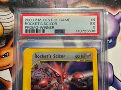 2003 Pokemon Game ~ Best of Game Promo ~ Winner ~ Rocket's Scizor #4 ~ PSA 5 EX - Image 2