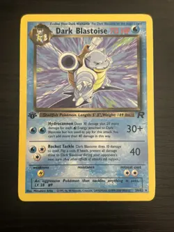 2000 Pokemon TCG Dark Blastoise 20/82 Team Rocket First Edition Non Holo NM - Image 1