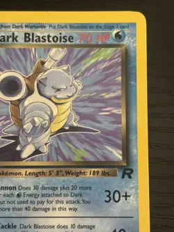 2000 Pokemon TCG Dark Blastoise 20/82 Team Rocket First Edition Non Holo NM - Image 3