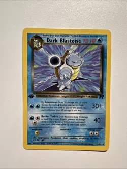 Pokemon TCG Dark Blastoise 20/82 Rare Non-Holo Card 1st Edition - Image 1