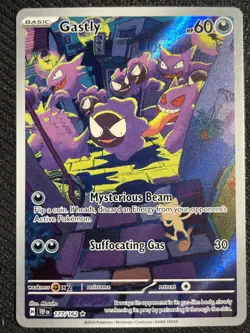 2024 POKEMON TEMPORAL FORCES HOLO ILLUSTRATION RARE GASTLY #177/162 MINT - Image 1
