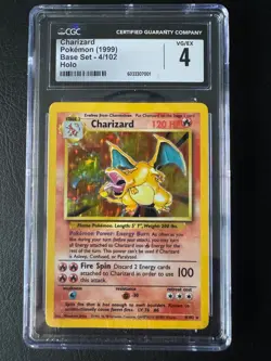 CGC Graded Charizard 004/102 Base Set Holo “All Time Chase Card in Pokemon” - Image 1