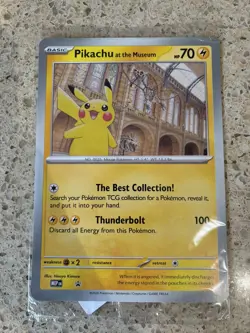 Pikachu at the Museum Black Star Promo Card (oversized) - 2026 UK Sealed Pack - Image 1