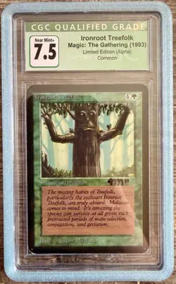 Artist signed autograph Alpha Ironroot Treefolk CGC 7.5 Magic The gathering MTG - Image 1