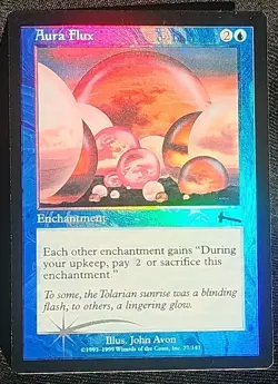 Mtg 🔥🔥Aura Flux 🔥🔥 Urza's Legacy 🌟Foil🌟 NM Magic The Gathering - Image 5