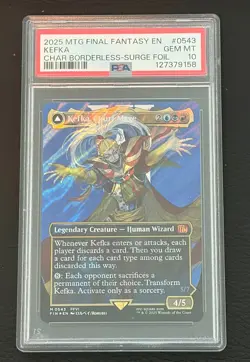2025 MTG Final Fantasy KEFKA Borderless SURGE FOIL #0543 PSA 10 GEM MT - Image 1