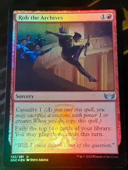 Rob the Archives FOIL , Streets New Capenna , NM ,MTG,FREE SHIPPING - Image 1