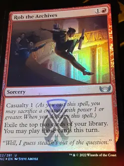 Rob the Archives FOIL , Streets New Capenna , NM ,MTG,FREE SHIPPING - Image 3