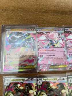 Pokemon TCG Phantasmal Flames Double Rare Lot (14) Charizard X EX, Mega Gengar - Image 2