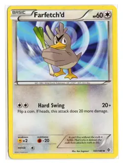 2019 Pokemon Black White Farfetch'd 107 Boundaries Crossed - Image 1
