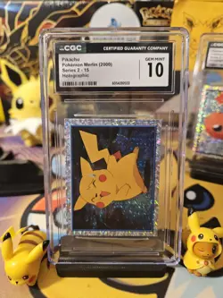 2000 MERLIN POKEMON 2 PIKACHU AND CHARMANDER-HOLO #15/78 CGC 10/9 - Image 2