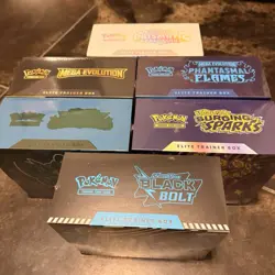 Lot Of Sealed Pokemon ETB Prismatic Evolutions Black Bolt Surging Sparks + More - Image 2